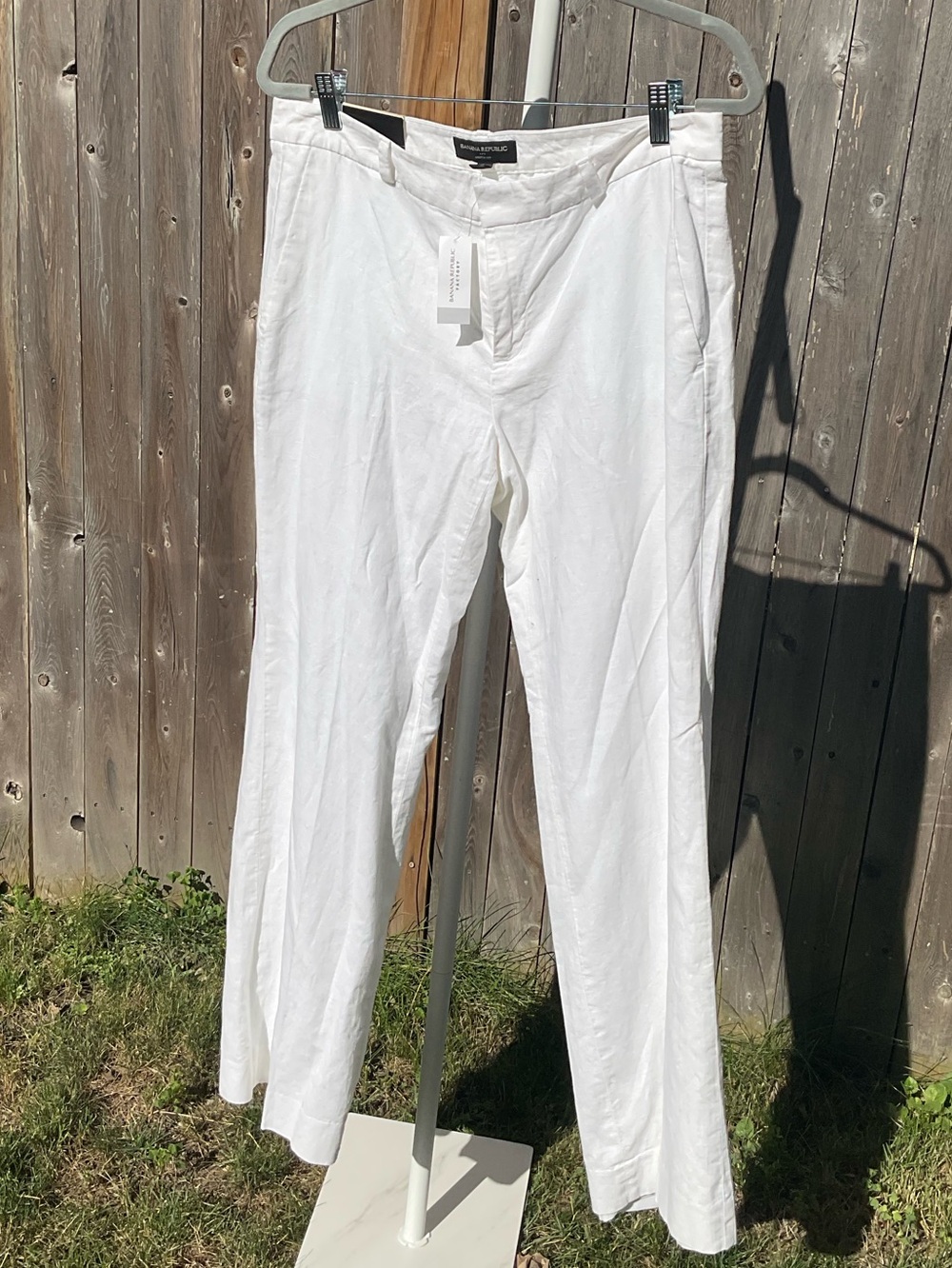 Banana Republic White Linen Pants